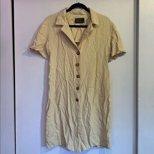90’s yellow shirt dress